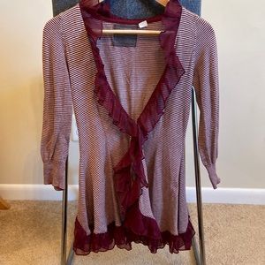 Anthropologie romantic boho cardigan XS